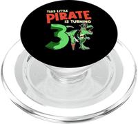 This Little Pirate Is Turning 3 T-Rex Dinosaur 3rd Birthday PopSockets PopGrip for MagSafe