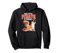 This Little Pirate Is Turning 3 Wild Tiger 3rd Birthday Pullover Hoodie