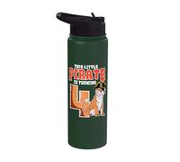This Little Pirate is Turning 4 Wild Tiger 4th Birthday Stainless Steel Insulated Water Bottle
