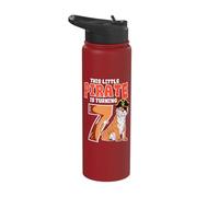 This Little Pirate is Turning 7 Wild Tiger 7th Birthday Stainless Steel Insulated Water Bottle