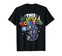 This Little Scientist is 3 3rd Birthday Science Kids T-Shirt