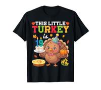 This Little Turkey is 19 Years Old Birthday Thanksgiving Day T-Shirt
