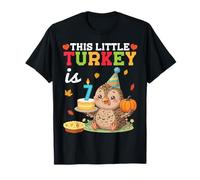 This Little Turkey is 7 Years Old Birthday Thanksgiving Day T-Shirt