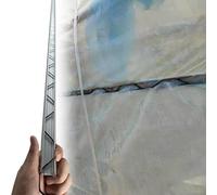 This Lock Channel and Spring Wire Greenhouse Film Fastening System, 5 10 20 30 40 Set 6.6 Ft Aluminum Track and Coated Wiggle Wire for Fixing Greenhouse Plastic Cover(15 pack)