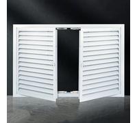 This Louvered Access Panel for Ventilation, Double Door Access System with Handle, Concealed Inspection Door for Plumbing, 80x120cm (31.5x47.2in)