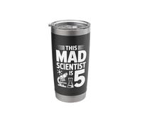 This Mad Scientist is 5 Birthday Science Fun Stainless Steel Insulated Tumbler