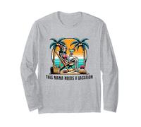 This Mama Needs a Vacation Skeleton Goth Beach Vacation Long Sleeve T-Shirt