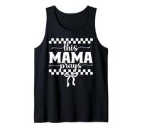 This Mama Prays Faith Checkered Bow Tank Top