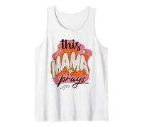 This Mama Prays Faith Quote Praying Mother Spiritual Graphic Tank Top