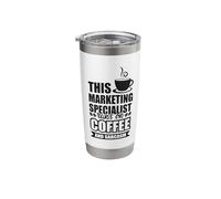This Marketing Specialist Runs on Coffee and Sarcasm Stainless Steel Insulated Tumbler