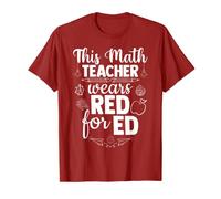 This Math Teacher Wears Red For Ed School Staff Protest T-Shirt