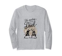 This Meeting Could Have Been a Duel Funny Retro Design Long Sleeve T-Shirt