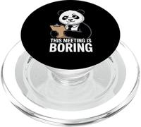 This Meeting Is Boring Funny Panda Office Humor PopSockets PopGrip for MagSafe