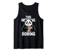This Meeting is Boring Funny Panda Office Humor Tank Top