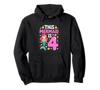THIS MERMAID IS 4 Birthday Girl Fourth Party Pullover Hoodie
