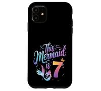 This Mermaid Is 7 Birthday Girl Outfit Cute Ocean Theme Case for iPhone 11
