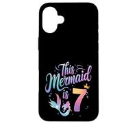This Mermaid Is 7 Birthday Girl Outfit Cute Ocean Theme Case for iPhone 16 Plus