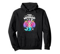 This Mermaid Is 7 Cute Seventh Birthday Girl Pullover Hoodie