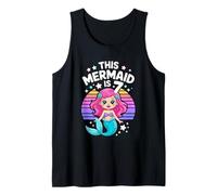 This Mermaid is 7 Cute Seventh Birthday Girl Tank Top