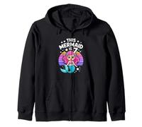 This Mermaid Is 7 Cute Seventh Birthday Girl Zip Hoodie