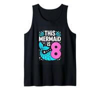 This Mermaid is 8 Birthday Girl Ocean Party Tank Top