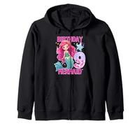 This Mermaid Is 9 Birthday Girl 9 years Old Ocean Party Zip Hoodie