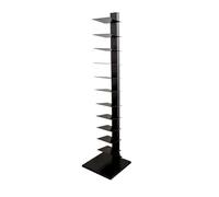 This Metal Spine Bookshelf, Vertical Bookcase Tower, Tall Narrow Storage Solution for Small Spaces in Living Room, Bedroom, Office