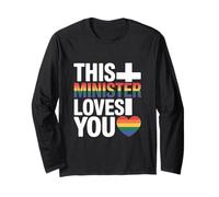 This Minister Loves You LGBTQ Religious Leader Gay Pride Long Sleeve T-Shirt