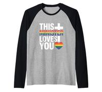 This Minister Loves You LGBTQ Religious Leader Gay Pride Raglan Baseball Tee