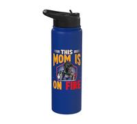 This Mom is On Fire Metal Crafter Welder Welding Stainless Steel Insulated Water Bottle