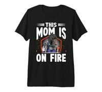 This Mom is On Fire Steelworks Metal Crafter Welder Welding Premium T-Shirt