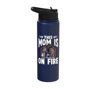 This Mom is On Fire Steelworks Metal Crafter Welder Welding Stainless Steel Insulated Water Bottle