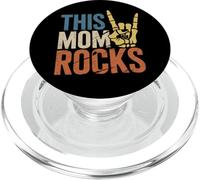 This Mom Rocks Skeleton Hand Mothers Day Rock On PopSockets PopGrip for MagSafe