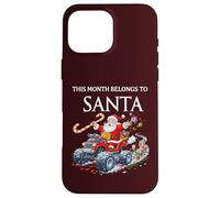 This Month Belongs To Santa Funny Monster Truck Christmas Case for iPhone 16 Pro Max