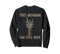This Mumma Can Still Rock On Skeleton Hand Guitar Birthday Sweatshirt