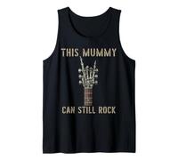 This Mummy Can Still Rock On Skeleton Hand Guitar Birthday Tank Top