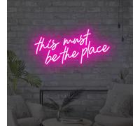 This Must be The Place neon Sign,LED Neon Wall Art Personalize neon Light Bedroom Decor