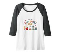 This My Kindergarten Era Raglan Baseball Tee, Women, Dark Heather/White, S