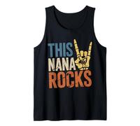 This Nana Rocks Mothers Day Rock Music Skeleton Tank Top