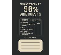 This Notebook Is 90% Side Quests Notebook: For All the Random Ideas, Tangents, and Adventures That Weren't on the Main Plan | 6x9 inches, 100 Pages | ... Dreamers, Gamers, and Professional Wanderers