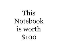 This Notebook Is Worth $100 - A Bold, Minimalist Journal for High-Value Ideas: 120-Page Lined Notebook - Perfect for Entrepreneurs, Writers, Creative Thinkers & Business Notes