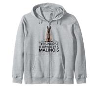 This Nurse Is Owned By A Malinois Dog Lover Zip Hoodie