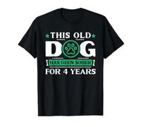 This Old Dog Sober 4 Years Funny Sobriety Anniversary Value Graphic T-Shirt, Men, Black, XL
