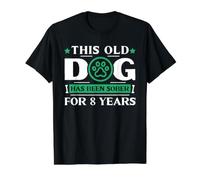 This Old Dog Sober 8 Years Funny Sobriety Anniversary Value Graphic T-Shirt, Men, Black, L