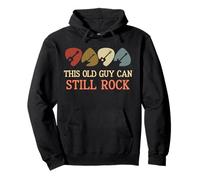 This Old Guy Can Still Rock Guitar Pick Fathers Day Music Pullover Hoodie