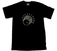 This One Goes to Eleven' Cool Gold 11 Knob Spinal Tap Mens T-Shirt Black Size L