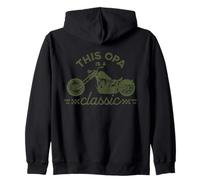 This Opa Is A Classic Funny Motorcycle Fathers Day Biker Hog Zip Hoodie