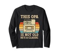 This Opa Is Not Old Hes A Classic Retro Music Cassette Tape Long Sleeve T-Shirt