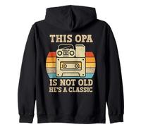 This Opa Is Not Old Hes A Classic Retro Music Cassette Tape Zip Hoodie