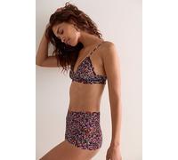This or That Printed Triangle Bralette by Intimately at Free People in Ditsy Floral Black Combo, Size: Medium - female